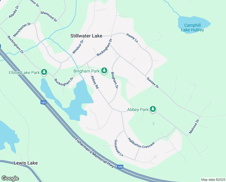 map of restaurants, bars, coffee shops, grocery stores, and more near 14 Bingham Drive in Stillwater Lake