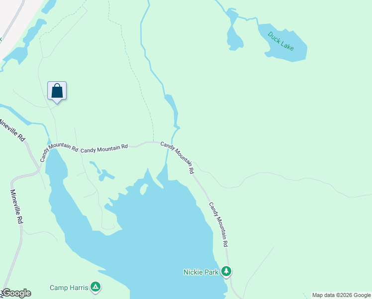 map of restaurants, bars, coffee shops, grocery stores, and more near 58 Candy Mountain Road in Mineville