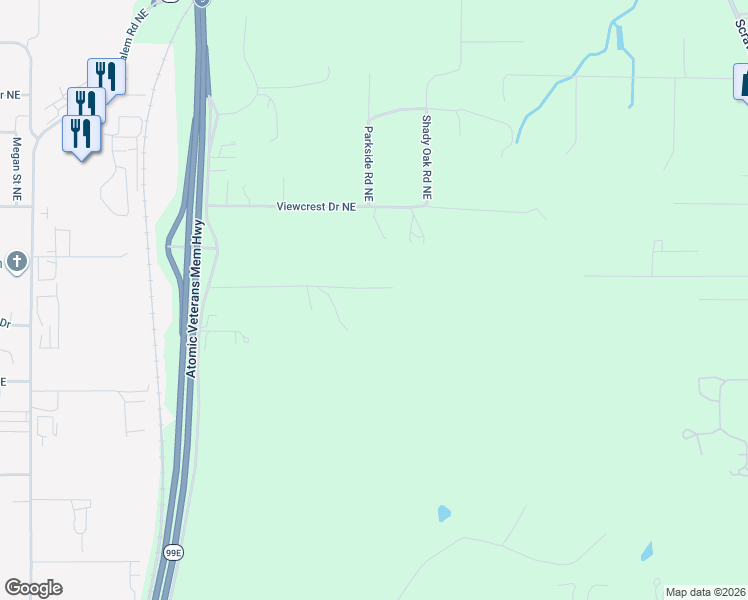 map of restaurants, bars, coffee shops, grocery stores, and more near 33844 Sunnyview Drive Northeast in Albany