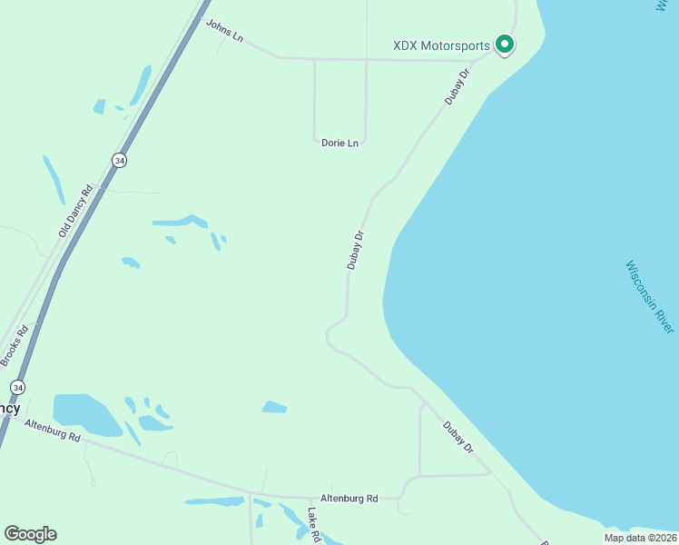map of restaurants, bars, coffee shops, grocery stores, and more near 201020 Dubay Drive in Mosinee