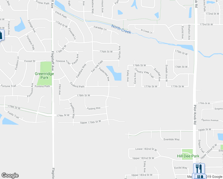map of restaurants, bars, coffee shops, grocery stores, and more near 17793 Firebird Court in Farmington