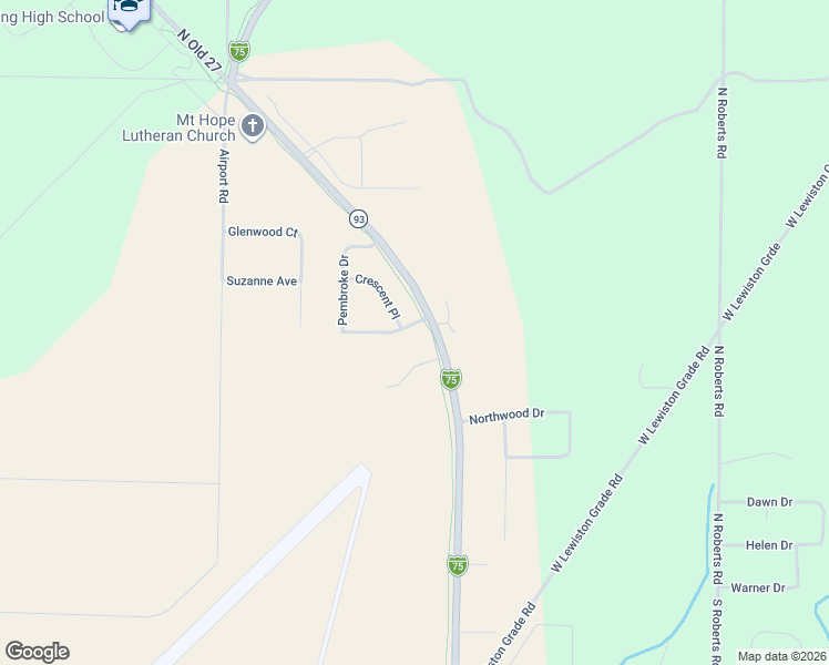 map of restaurants, bars, coffee shops, grocery stores, and more near 720 Interstate 75 Business Loop in Grayling