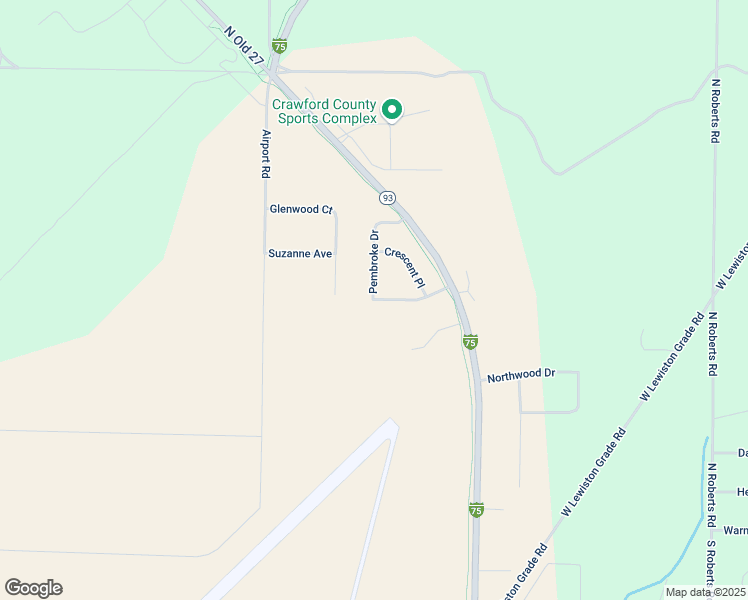 map of restaurants, bars, coffee shops, grocery stores, and more near 5392 Wellington Way in Grayling