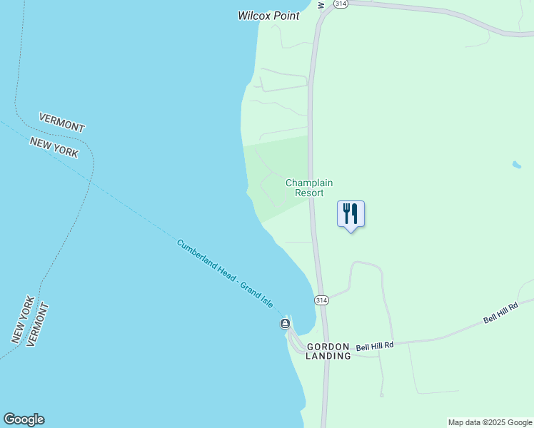 map of restaurants, bars, coffee shops, grocery stores, and more near 69 West Shore Road in Grand Isle