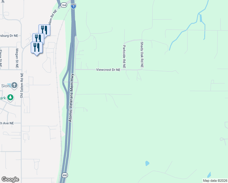 map of restaurants, bars, coffee shops, grocery stores, and more near 33833 Sunnyview Drive Northeast in Albany