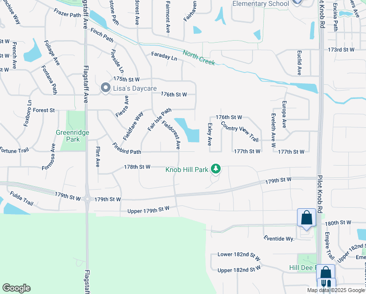 map of restaurants, bars, coffee shops, grocery stores, and more near 17793 Firebird Court in Farmington