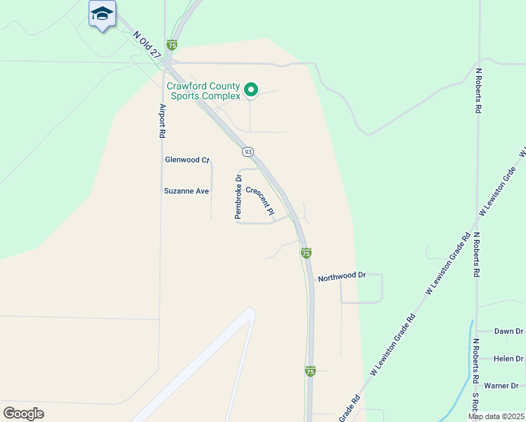 map of restaurants, bars, coffee shops, grocery stores, and more near 5392-5744 Wellington Way in Grayling