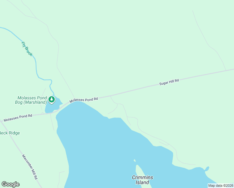 map of restaurants, bars, coffee shops, grocery stores, and more near Molasses Pond Road in Eastbrook