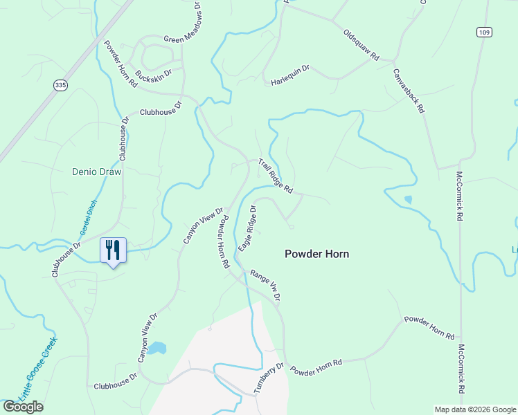 map of restaurants, bars, coffee shops, grocery stores, and more near 7 Alpine Court in Sheridan