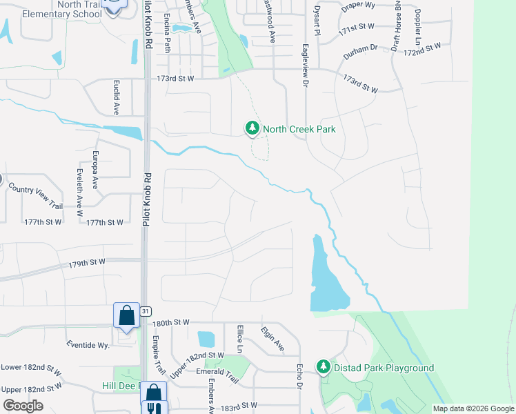 map of restaurants, bars, coffee shops, grocery stores, and more near 17851 Element Avenue in Farmington