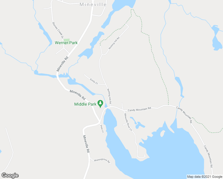 map of restaurants, bars, coffee shops, grocery stores, and more near 61 Notting Hill Road in Mineville