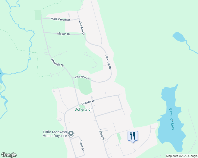 map of restaurants, bars, coffee shops, grocery stores, and more near 34 Lisa Ann Drive in Lawrencetown