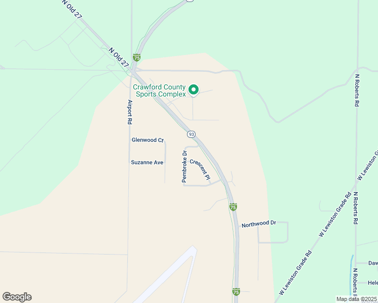 map of restaurants, bars, coffee shops, grocery stores, and more near 560 Pembroke Drive in Grayling