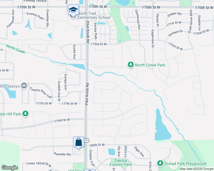 map of restaurants, bars, coffee shops, grocery stores, and more near 17600 Pilot Knob Road in Farmington