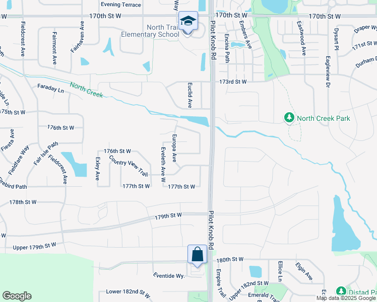 map of restaurants, bars, coffee shops, grocery stores, and more near 5570 Eveleth Court in Farmington