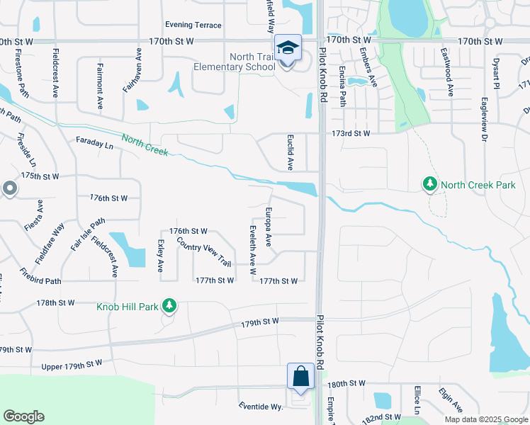 map of restaurants, bars, coffee shops, grocery stores, and more near 5660 Eveleth Court in Farmington