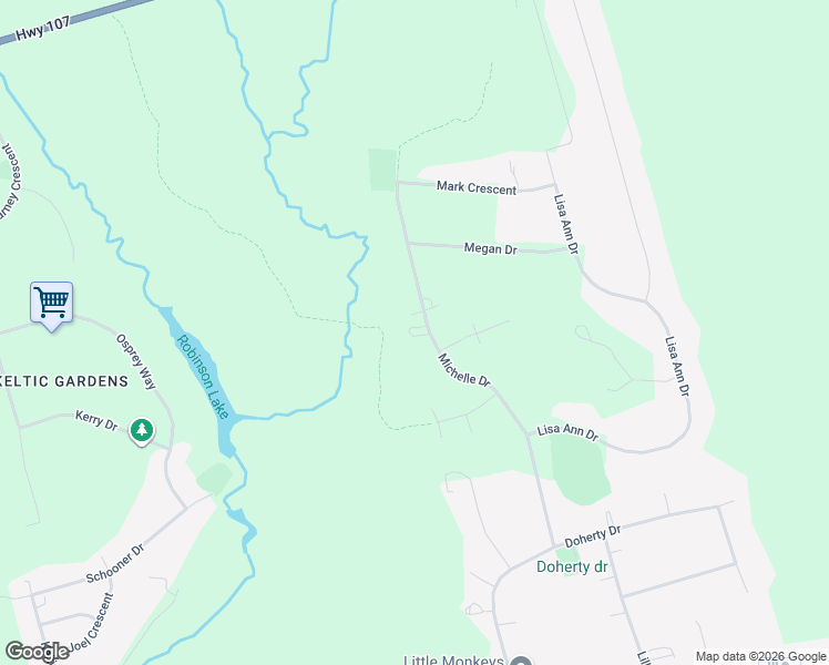 map of restaurants, bars, coffee shops, grocery stores, and more near 64 Michelle Drive in Lawrencetown