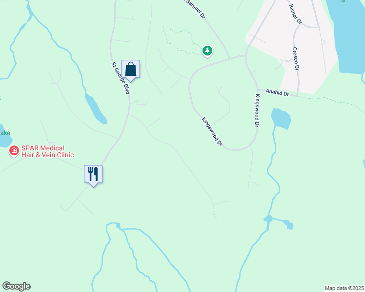 map of restaurants, bars, coffee shops, grocery stores, and more near 42 Virginia Drive in Hammonds Plains
