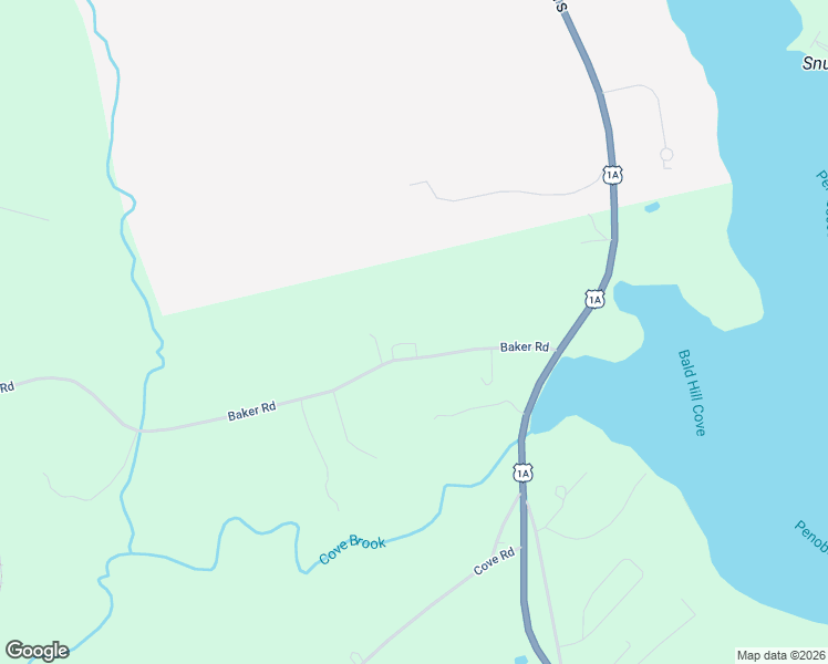 map of restaurants, bars, coffee shops, grocery stores, and more near 39 Baker Road in Winterport