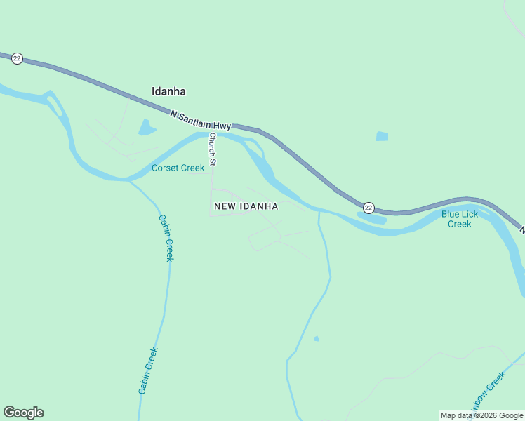 map of restaurants, bars, coffee shops, grocery stores, and more near 538 Mountain Avenue in Idanha