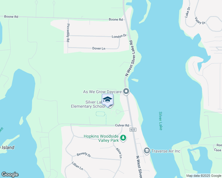 map of restaurants, bars, coffee shops, grocery stores, and more near Cole Drive in Traverse City