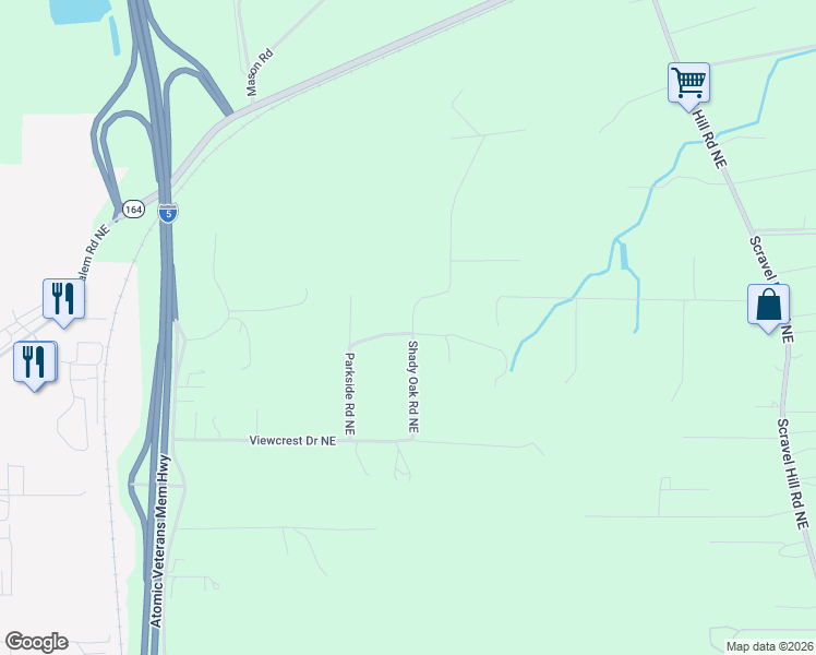 map of restaurants, bars, coffee shops, grocery stores, and more near 33961 Northwood Drive Northeast in Albany