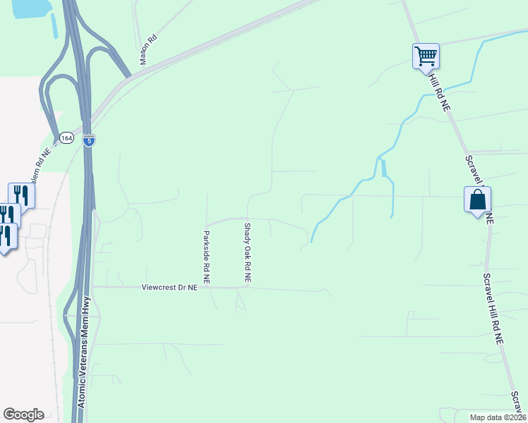 map of restaurants, bars, coffee shops, grocery stores, and more near 33961 Northwood Drive Northeast in Albany