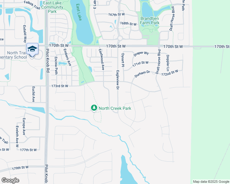 map of restaurants, bars, coffee shops, grocery stores, and more near 17335 Eagleview Drive in Farmington