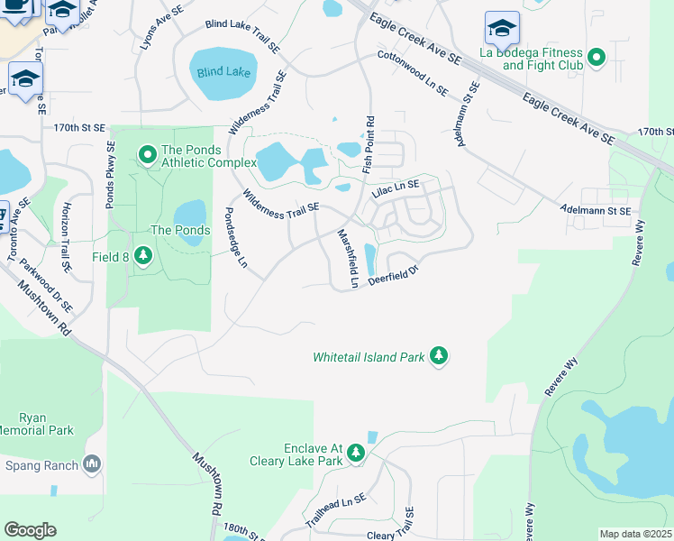 map of restaurants, bars, coffee shops, grocery stores, and more near 17262 Deerfield Drive in Prior Lake