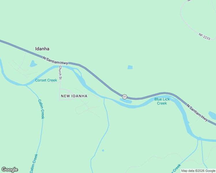 map of restaurants, bars, coffee shops, grocery stores, and more near 2 North Santiam Highway in Idanha