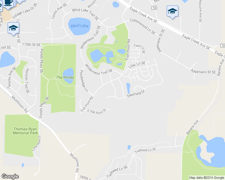 map of restaurants, bars, coffee shops, grocery stores, and more near 17256 Deerfield Drive Southeast in Prior Lake
