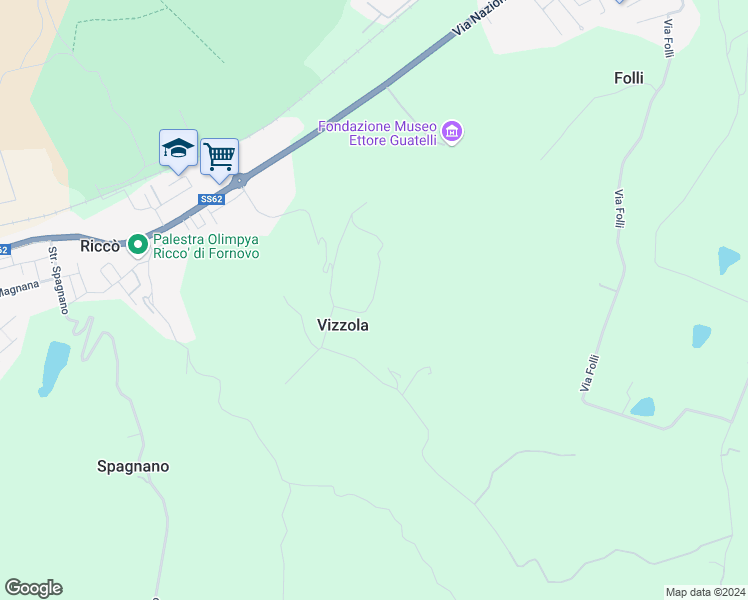 map of restaurants, bars, coffee shops, grocery stores, and more near in Province of Parma