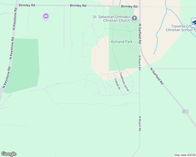 map of restaurants, bars, coffee shops, grocery stores, and more near 837 Crest Court in Traverse City
