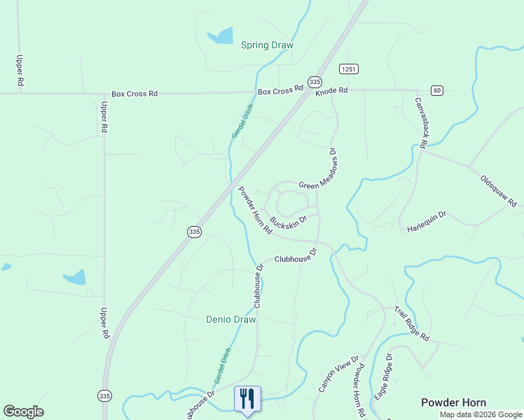 map of restaurants, bars, coffee shops, grocery stores, and more near 4 Chaparral Ct in Sheridan