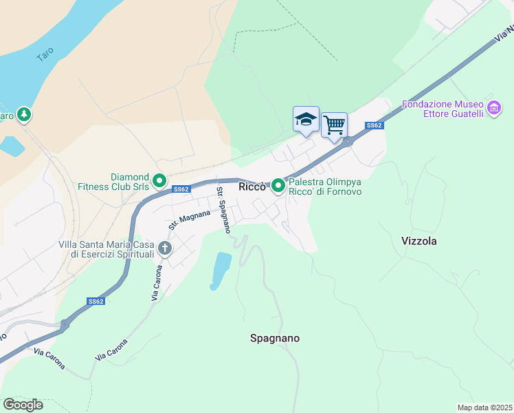 map of restaurants, bars, coffee shops, grocery stores, and more near 4 Via Giotto in Riccò