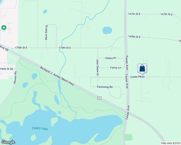 map of restaurants, bars, coffee shops, grocery stores, and more near 6654 Casey Parkway in Prior Lake