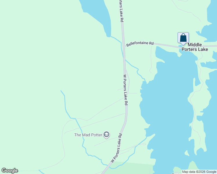 map of restaurants, bars, coffee shops, grocery stores, and more near 943 West Porters Lake Road in West Porters Lake