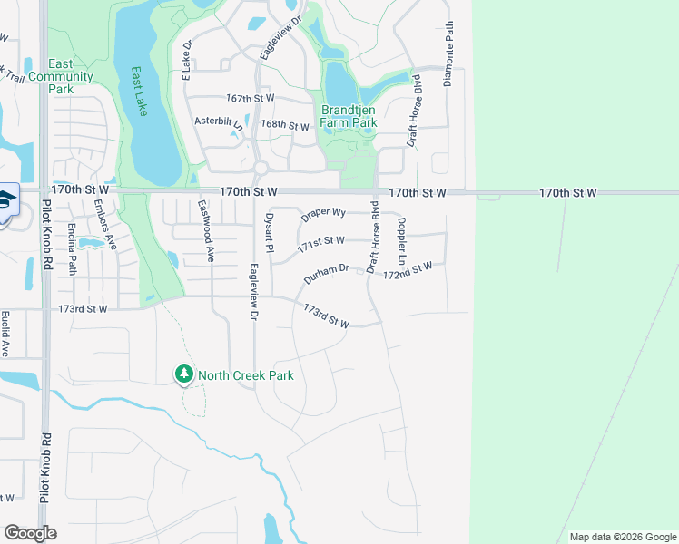 map of restaurants, bars, coffee shops, grocery stores, and more near 4788 170th Street West in Lakeville