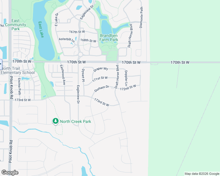 map of restaurants, bars, coffee shops, grocery stores, and more near 4788 170th Street West in Lakeville