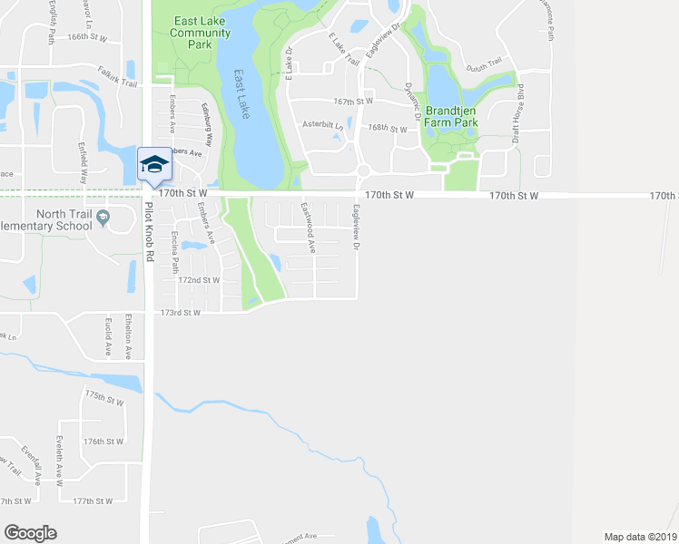 map of restaurants, bars, coffee shops, grocery stores, and more near 17193 Eagleview Drive in Farmington