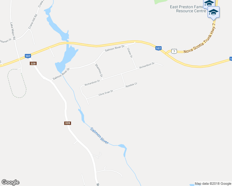 map of restaurants, bars, coffee shops, grocery stores, and more near 76 Chris Evan Drive in East Preston