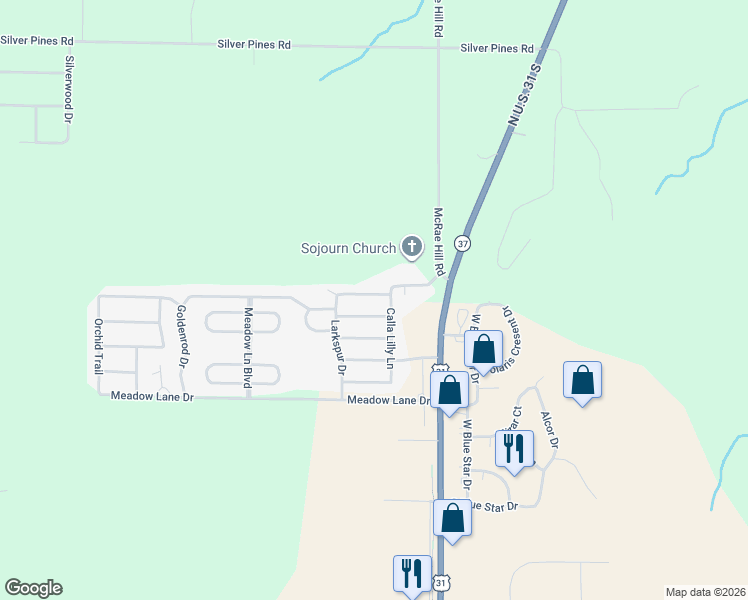 map of restaurants, bars, coffee shops, grocery stores, and more near 4001-4299 Dandelion Drive in Traverse City