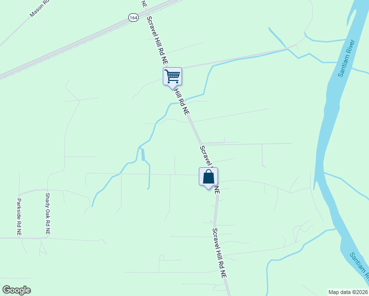 map of restaurants, bars, coffee shops, grocery stores, and more near 38742 Scravel Hill Road Northeast in Albany