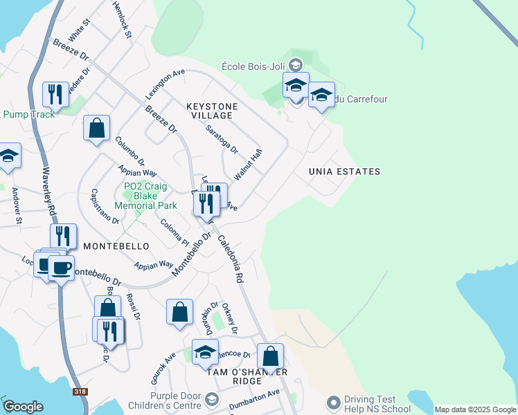 map of restaurants, bars, coffee shops, grocery stores, and more near 133 Avenue du Portage in Dartmouth