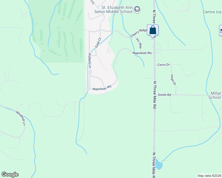 map of restaurants, bars, coffee shops, grocery stores, and more near 1020 Schmidt Way in Traverse City