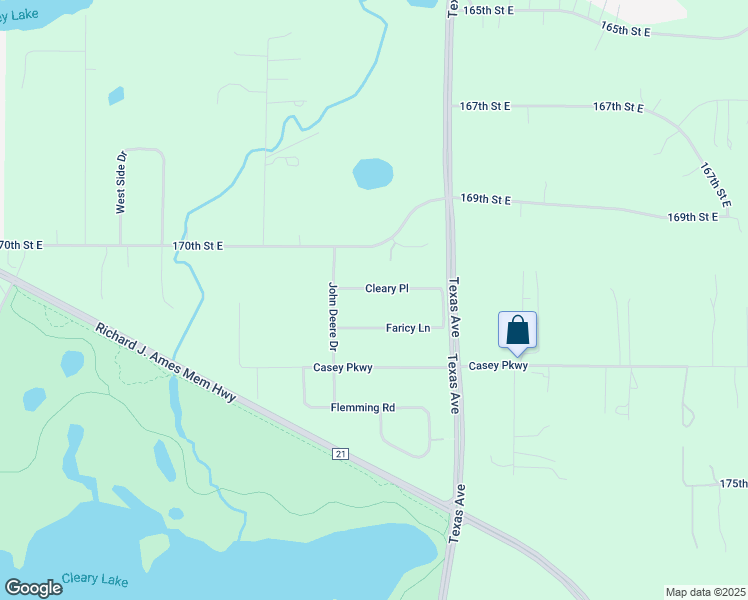 map of restaurants, bars, coffee shops, grocery stores, and more near 6835 Cleary Place in Prior Lake