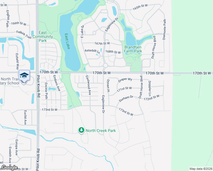 map of restaurants, bars, coffee shops, grocery stores, and more near 17193 Eagleview Drive in Farmington