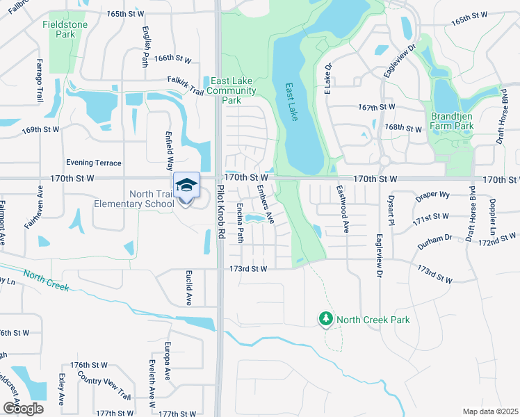 map of restaurants, bars, coffee shops, grocery stores, and more near 17062 Embers Avenue in Farmington