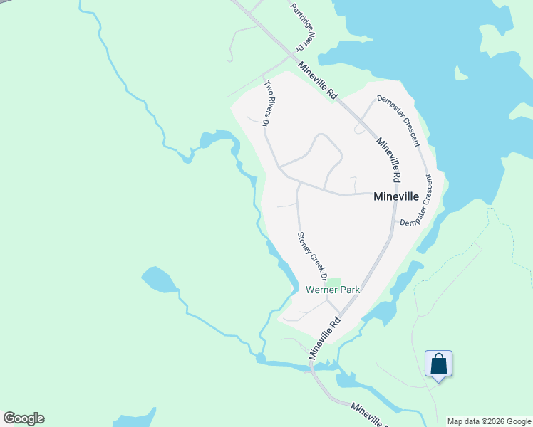 map of restaurants, bars, coffee shops, grocery stores, and more near 10 Riverfront Court in Mineville