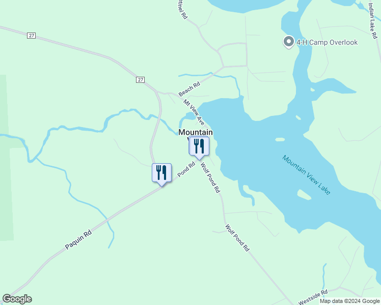 map of restaurants, bars, coffee shops, grocery stores, and more near 7 Hawley Avenue in Owls Head